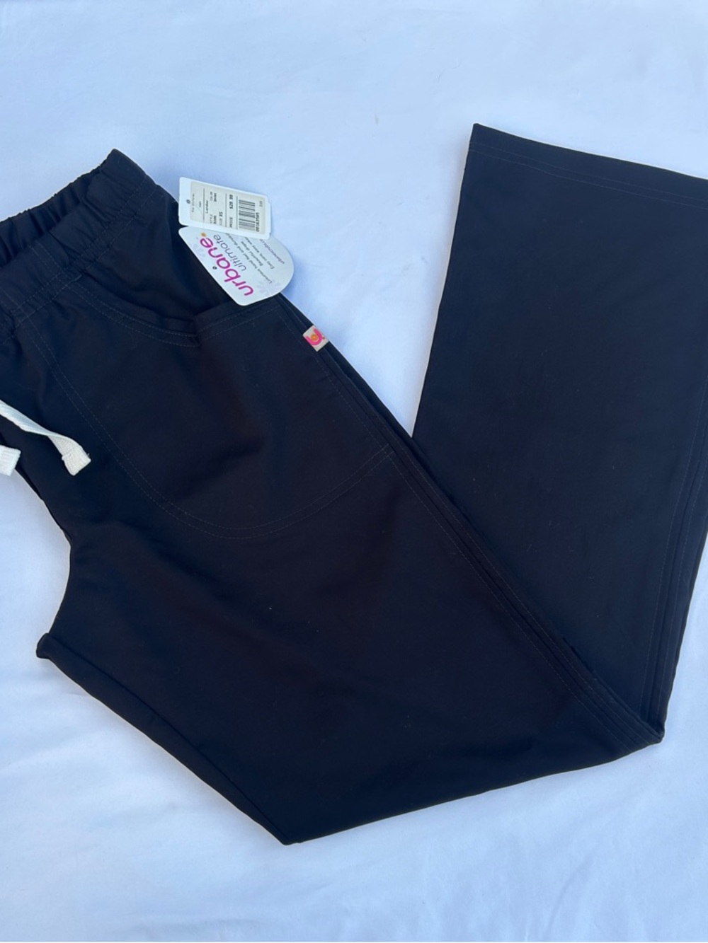 Urbane Black Straight Leg scrub Pants